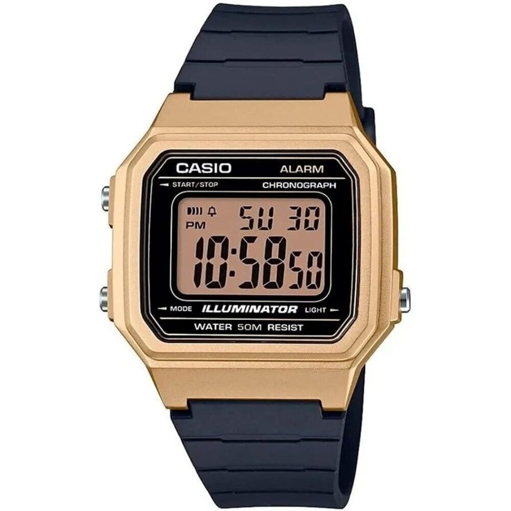🆕Casio Men's Black Quartz Resin Strap 23.6 Casual Watch (Model: W-217HM-9AVCF)